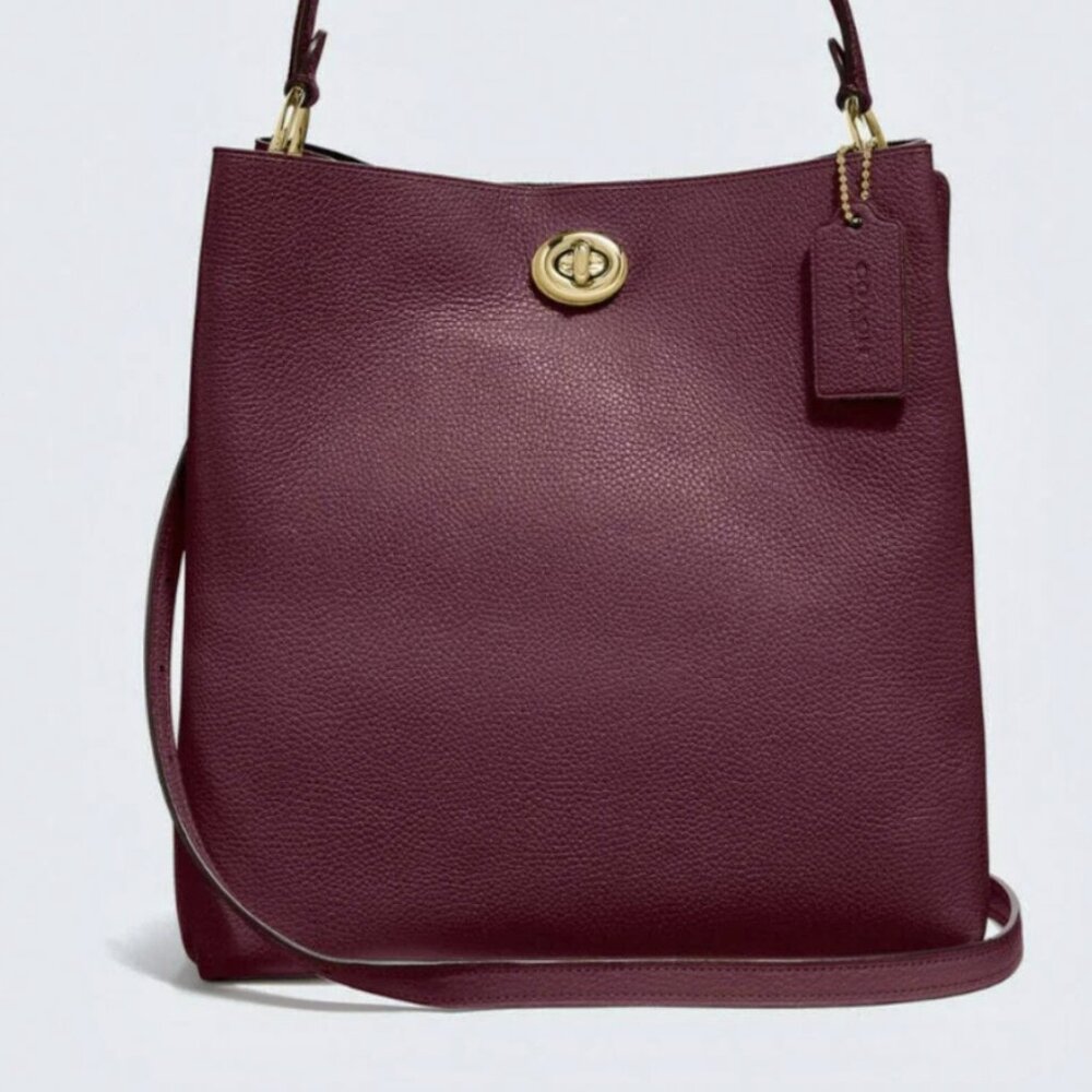 New with tags Coach Charlie Bucket Bag, color vintage mauve FAST SHIP.